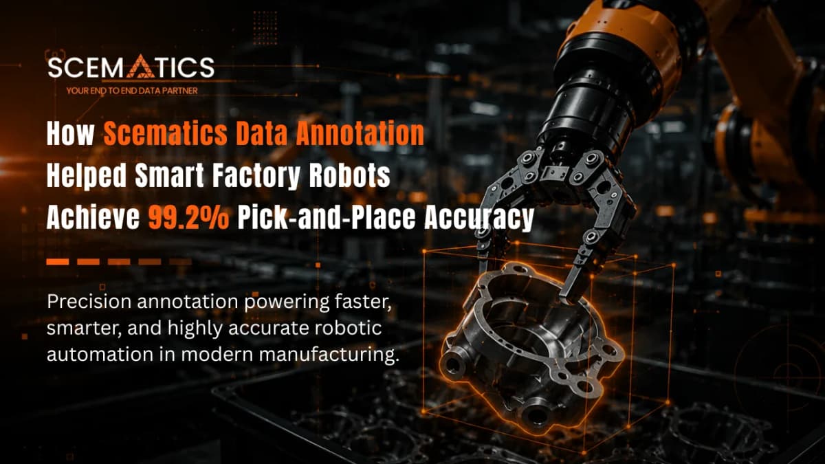 Case Study: How Scematics' Data Annotation Enabled Robots to Achieve 99.2% Pick-and-Place Accuracy in Smart Factories